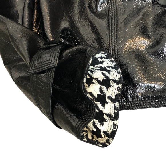 CARLISLE Black Cropped 3/4 Sleeve Biker Moto Jacket Size 4 - Picture 4 of 13